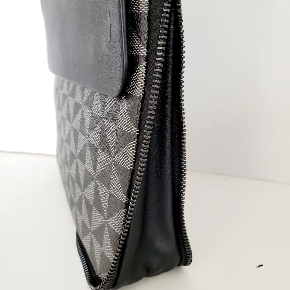 Classic Fashion Men's Black Messenger Expandable Crossbody Shoulder Bag - Picture 9 of 12